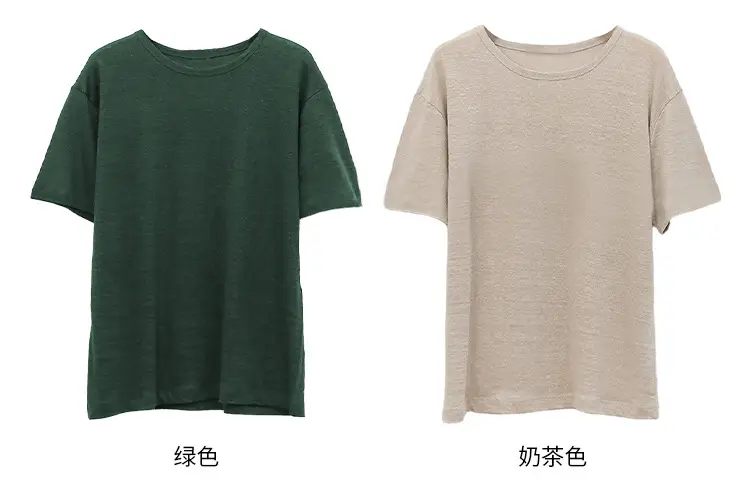 Linen Linen V-Neck T-Shirt Lavender — feature 31