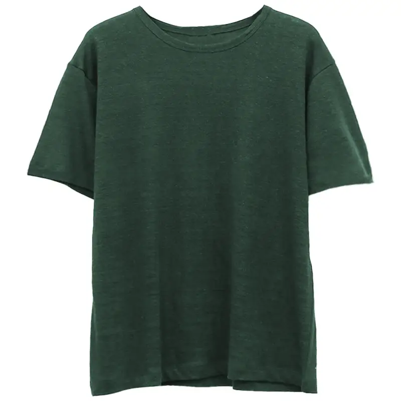 Linen Linen V-Neck T-Shirt Lavender - Image 2