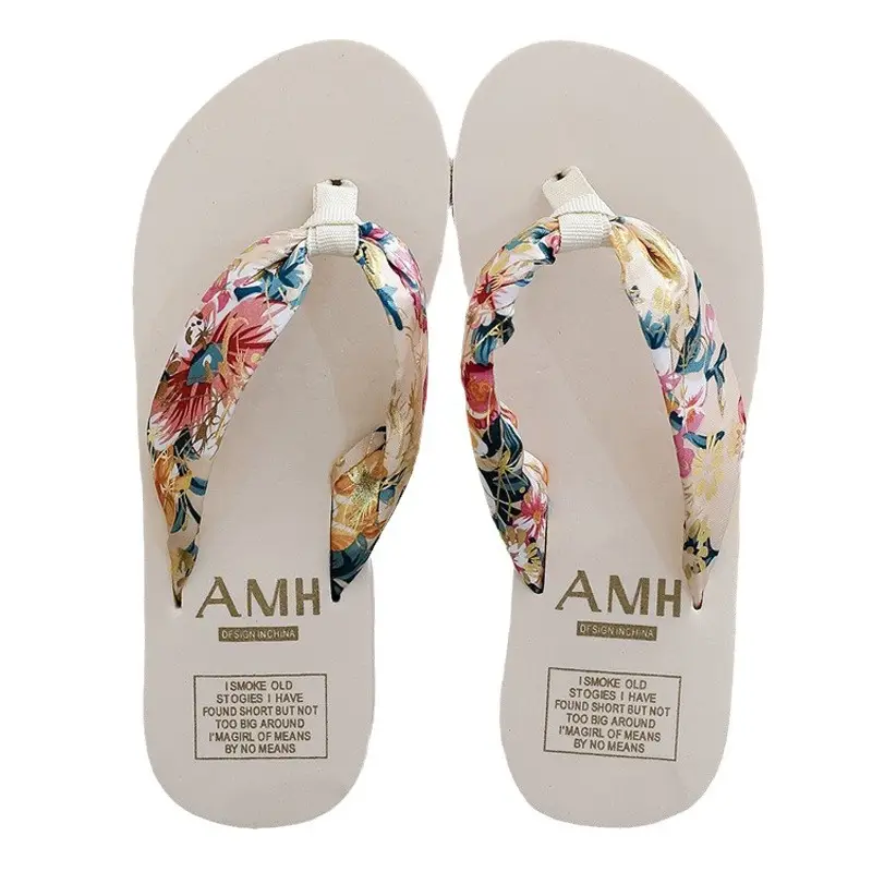 Women's Gilded Satin Belt Flip Flops Black