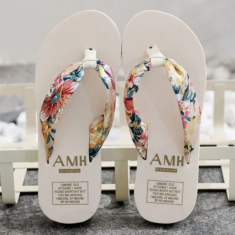 Women's Gilded Satin Belt Flip Flops Black