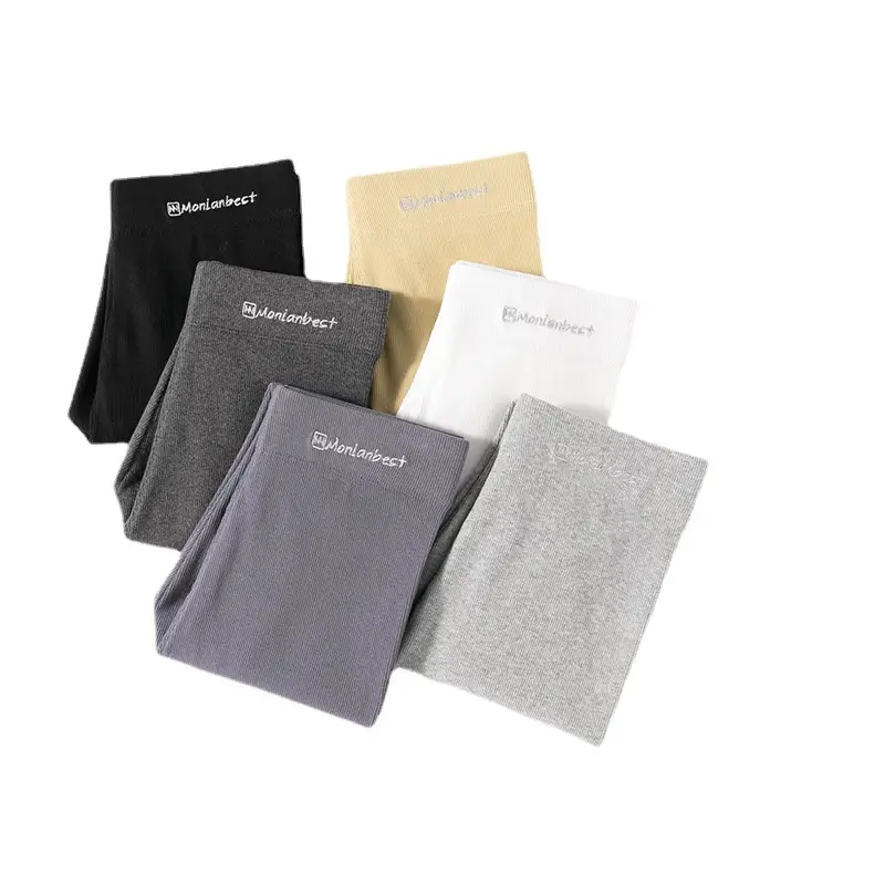 Women Grey Slimming Leggings with Embroidered Butt Lift
