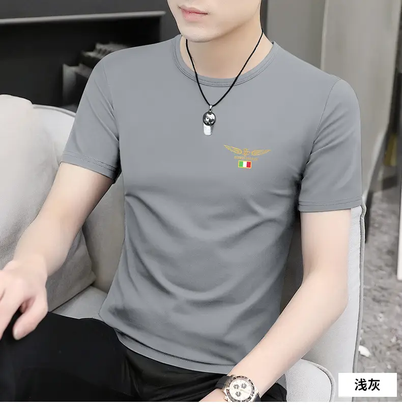 Men Maroon Embroidered T-Shirt Short Sleeve — feature 14