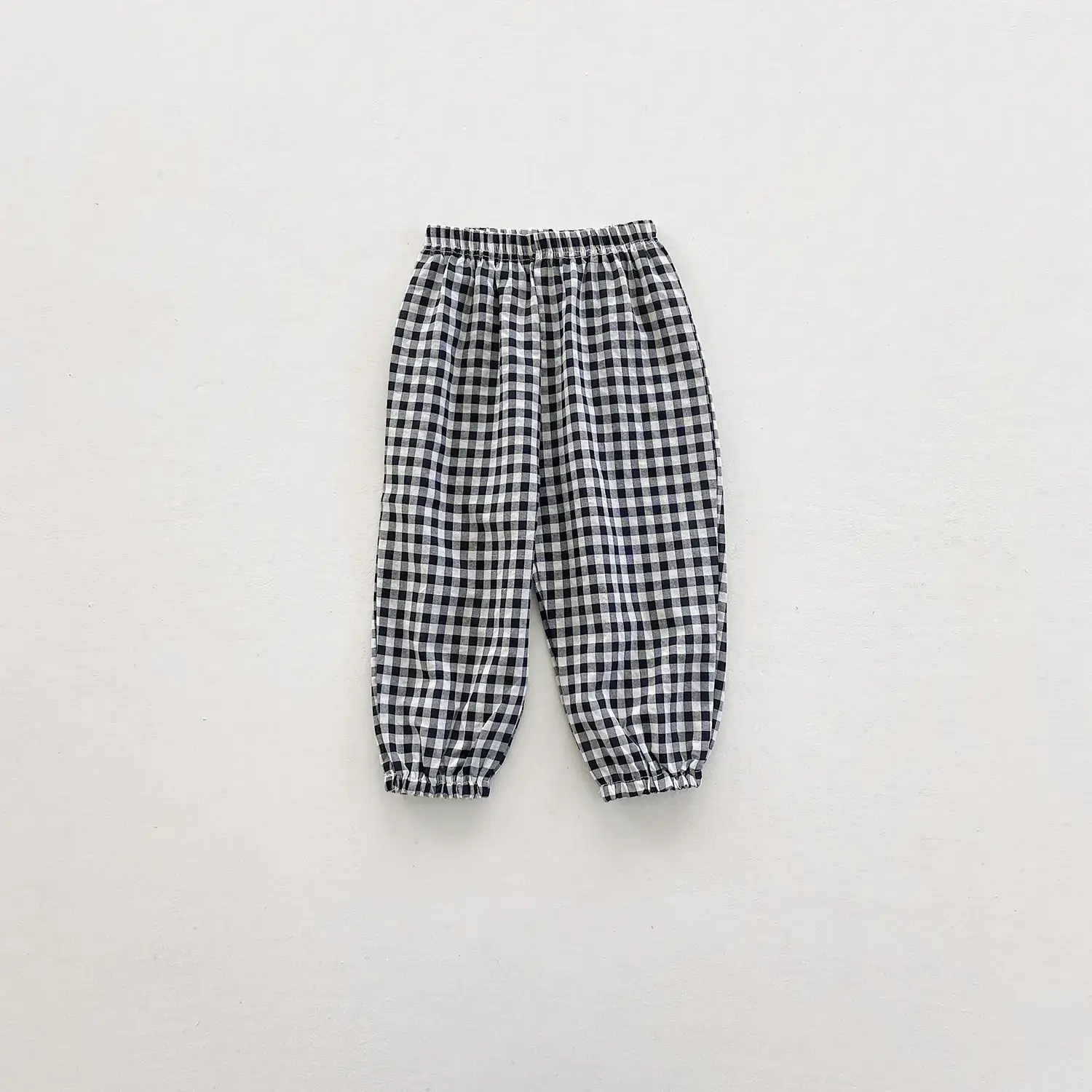 Korean Kids Plaid Anti-Mosquito Pants Cotton Gauze - Image 2
