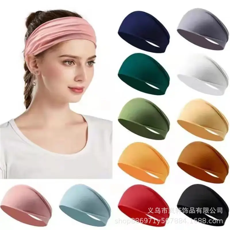 Green Cotton Yoga Sweat Band for Men Women Running Fitness — feature 1