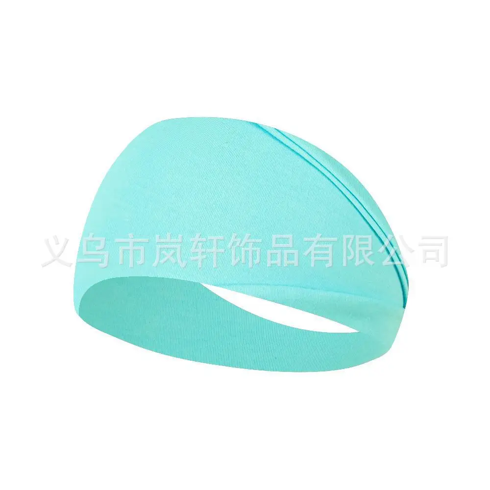 Green Cotton Yoga Sweat Band for Men Women Running Fitness