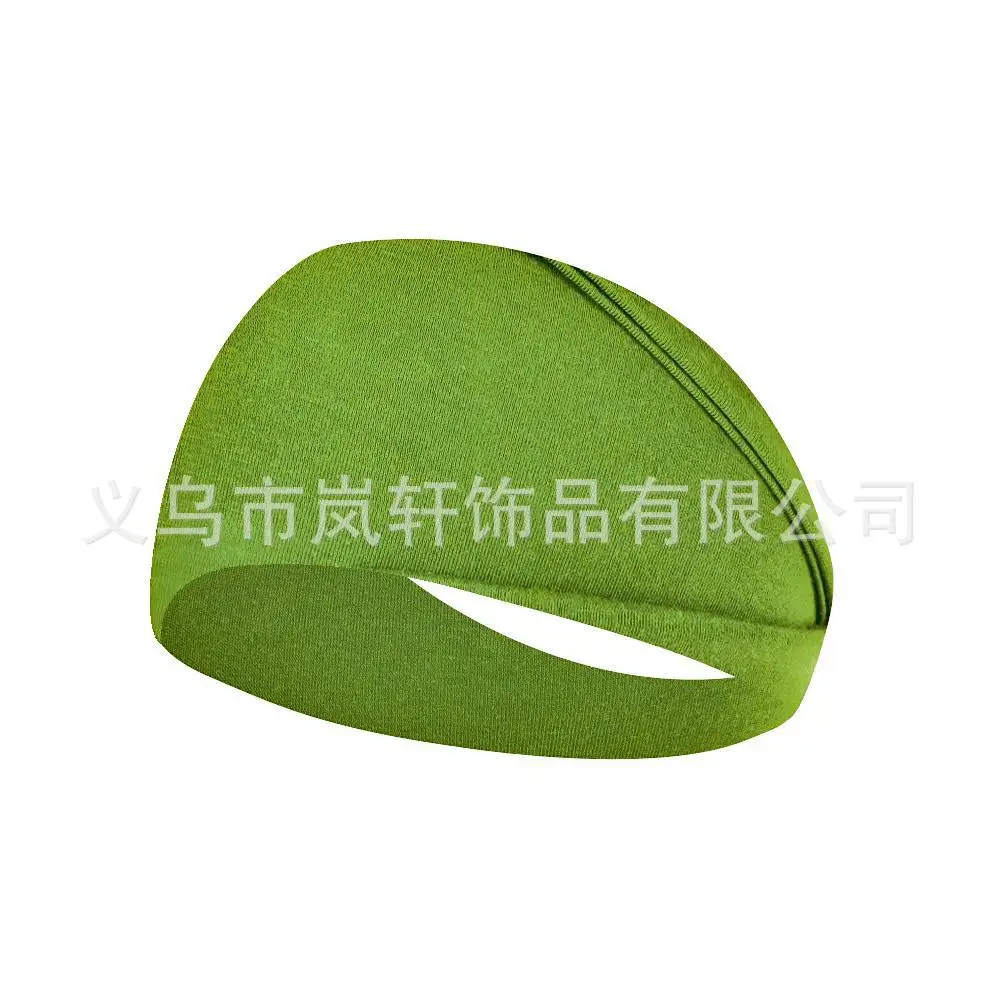 Green Cotton Yoga Sweat Band for Men Women Running Fitness