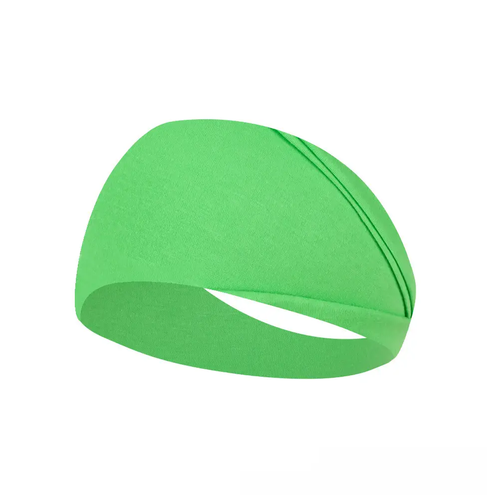 Green Cotton Yoga Sweat Band for Men Women Running Fitness