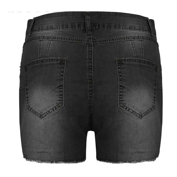 Ripped Tassel Denim Shorts for Women Elastic Slim Fit — feature 10
