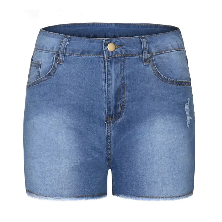 Ripped Tassel Denim Shorts for Women Elastic Slim Fit — feature 11