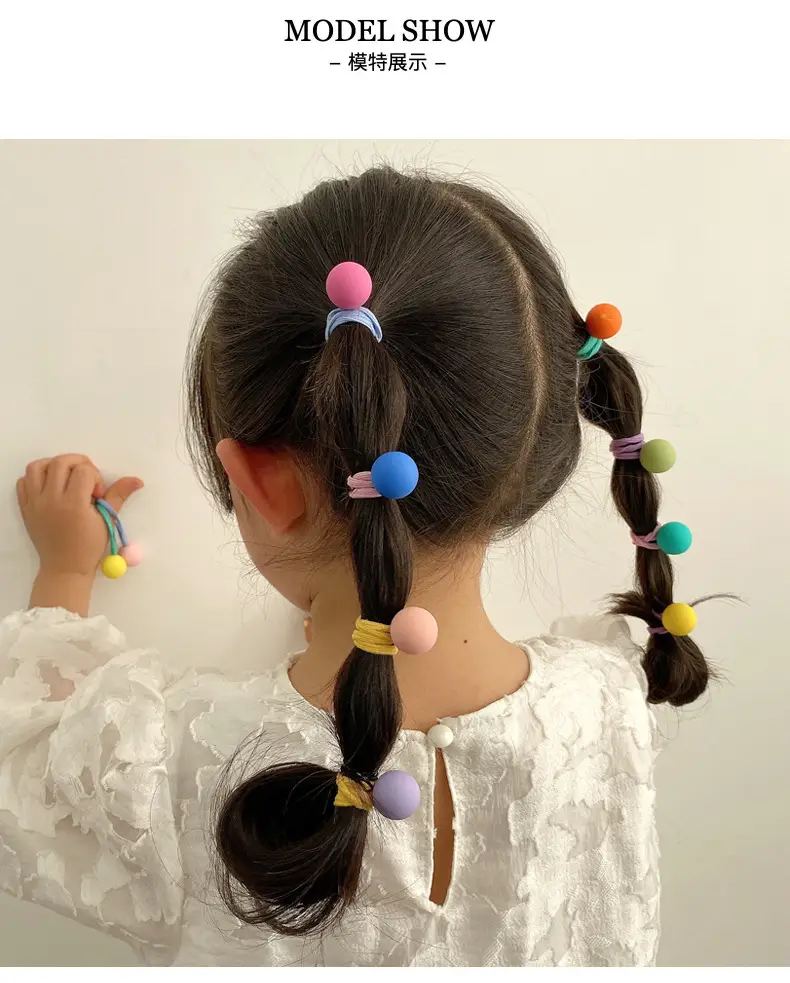 Children's Rubber Hair Bands for Girls - Colorful & Soft — feature 4