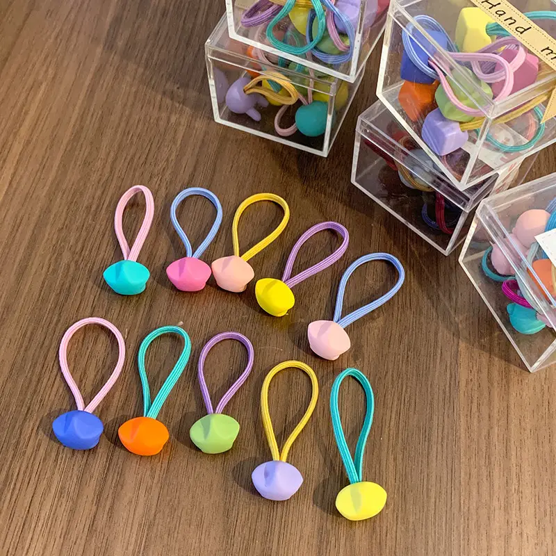 Children's Rubber Hair Bands for Girls - Colorful & Soft - Image 3