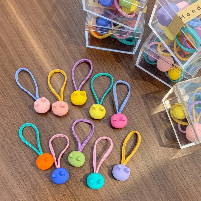 Children's Rubber Hair Bands for Girls - Colorful & Soft - Image 5