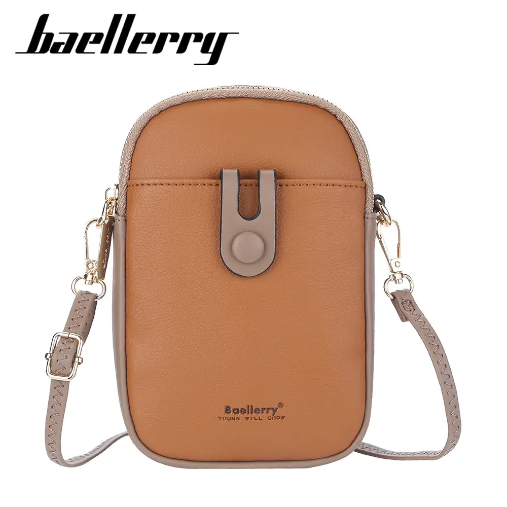 BAELLERRY Multifunctional Yellow Phone Bag with Passport & Glasses - Image 4