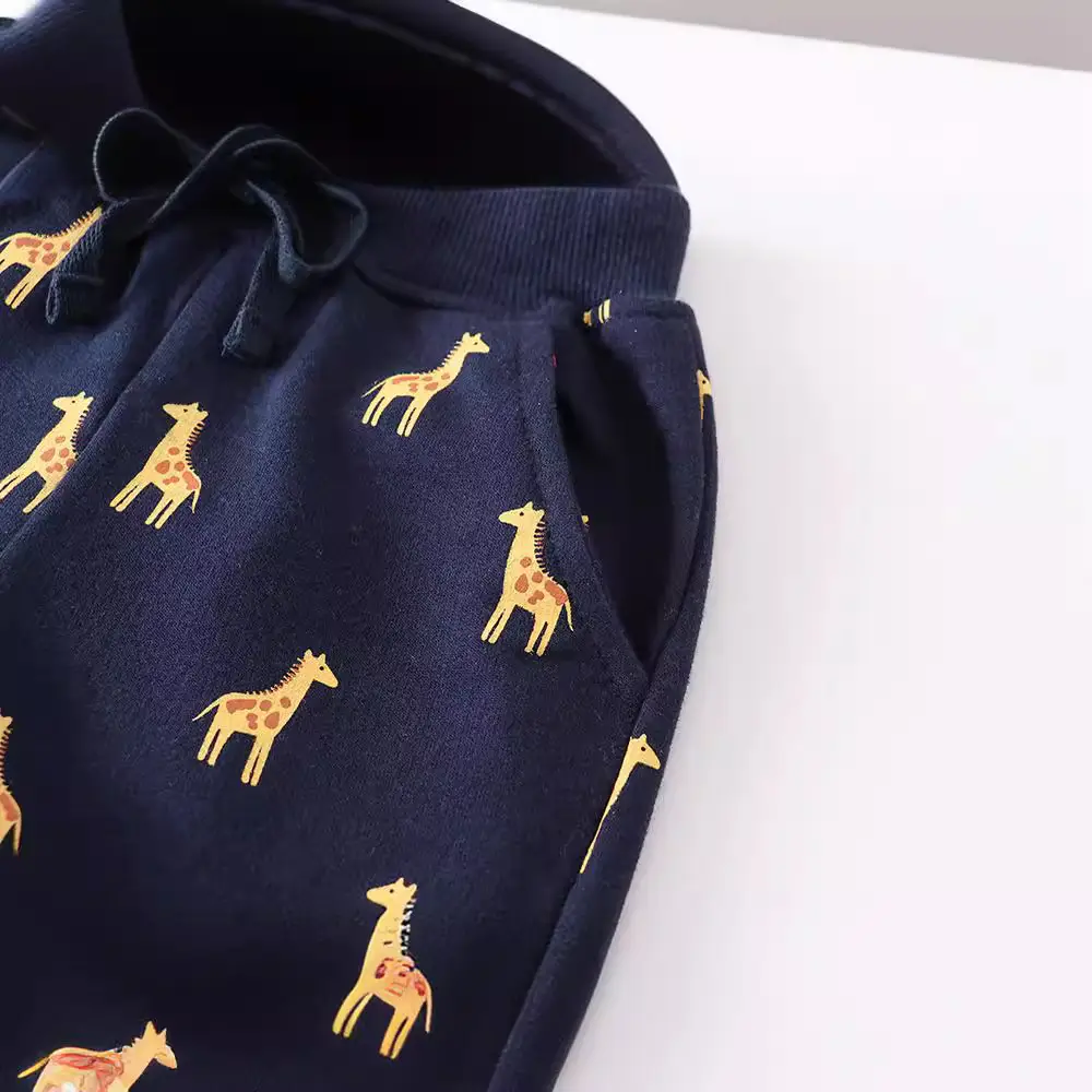 Cotton Camel Print Shorts for Kids Blue - Image 3