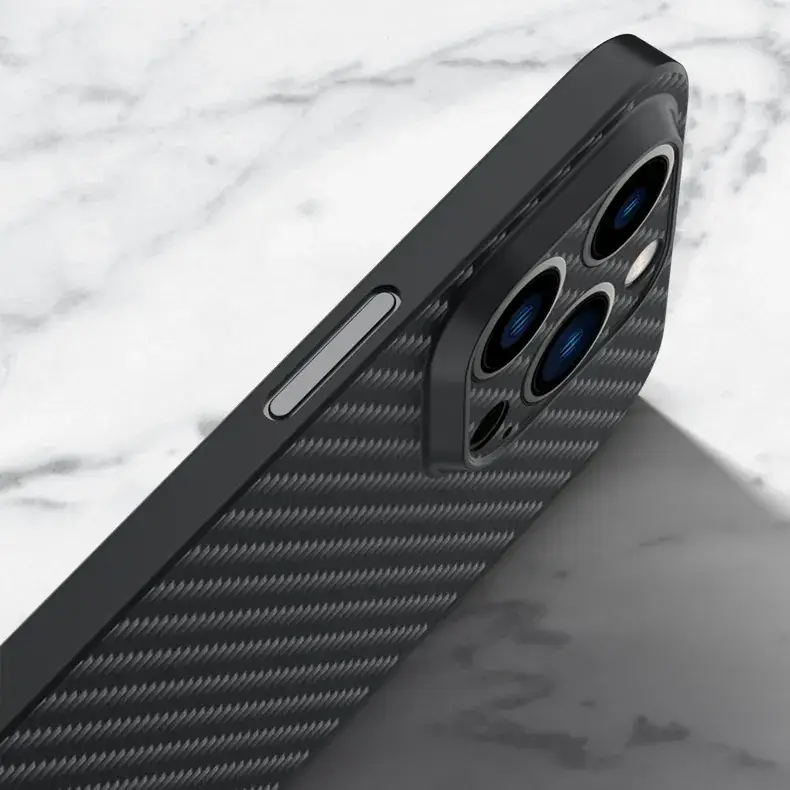 Carbon Fiber Matte Phone Case for iPhone 13-17 Pro Max - Image 4