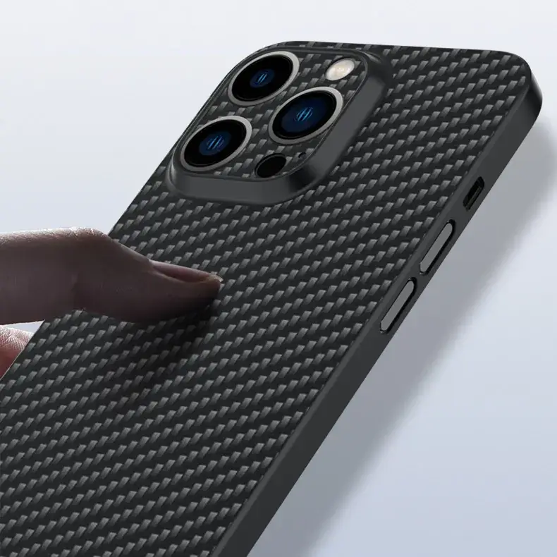 Carbon Fiber Matte Phone Case for iPhone 13-17 Pro Max - Image 5