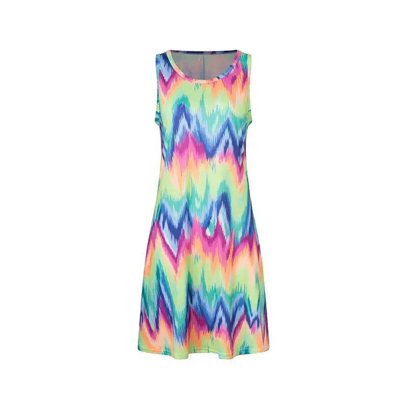 Women's Floral Print Sleeveless Skirt Dress Large Hem - Image 37