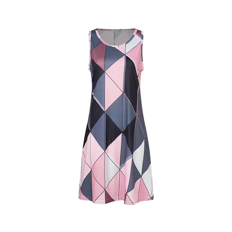 Women's Floral Print Sleeveless Skirt Dress Large Hem - Image 38