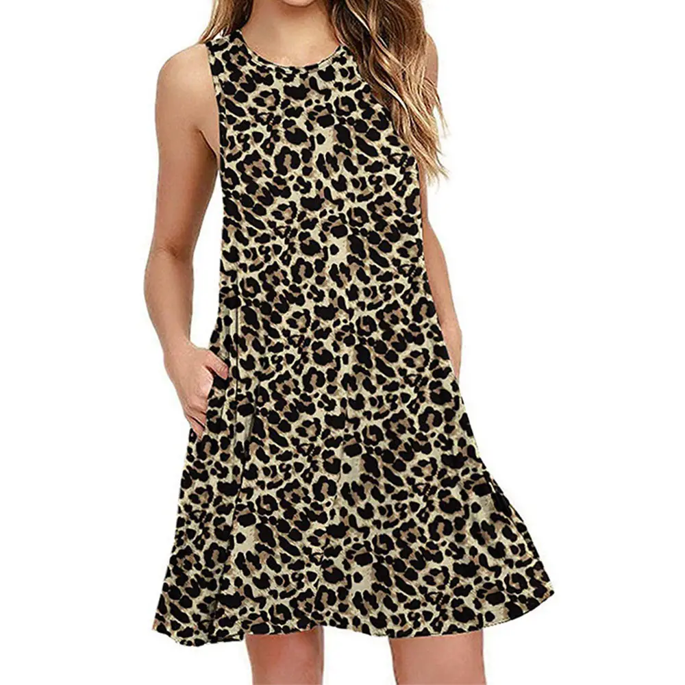 Women's Floral Print Sleeveless Skirt Dress Large Hem - Image 7