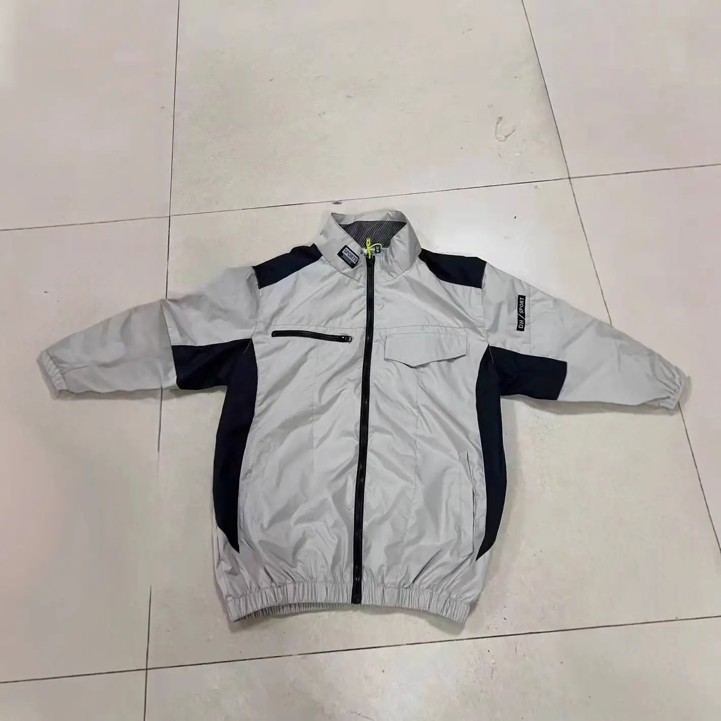 2025 Men's Black Neon Zipper Jacket Sun Protection