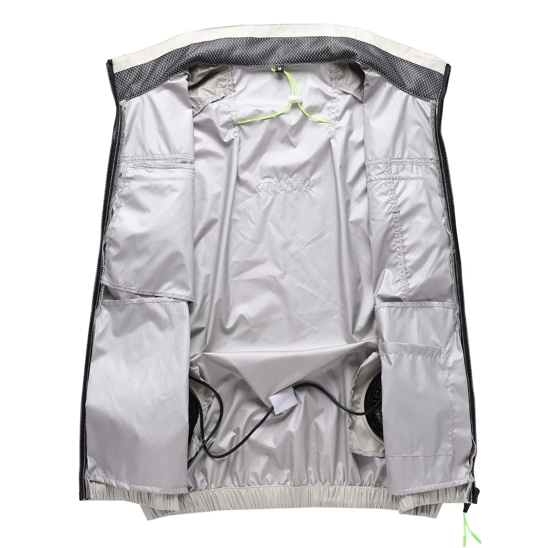 2025 Men's Black Neon Zipper Jacket Sun Protection