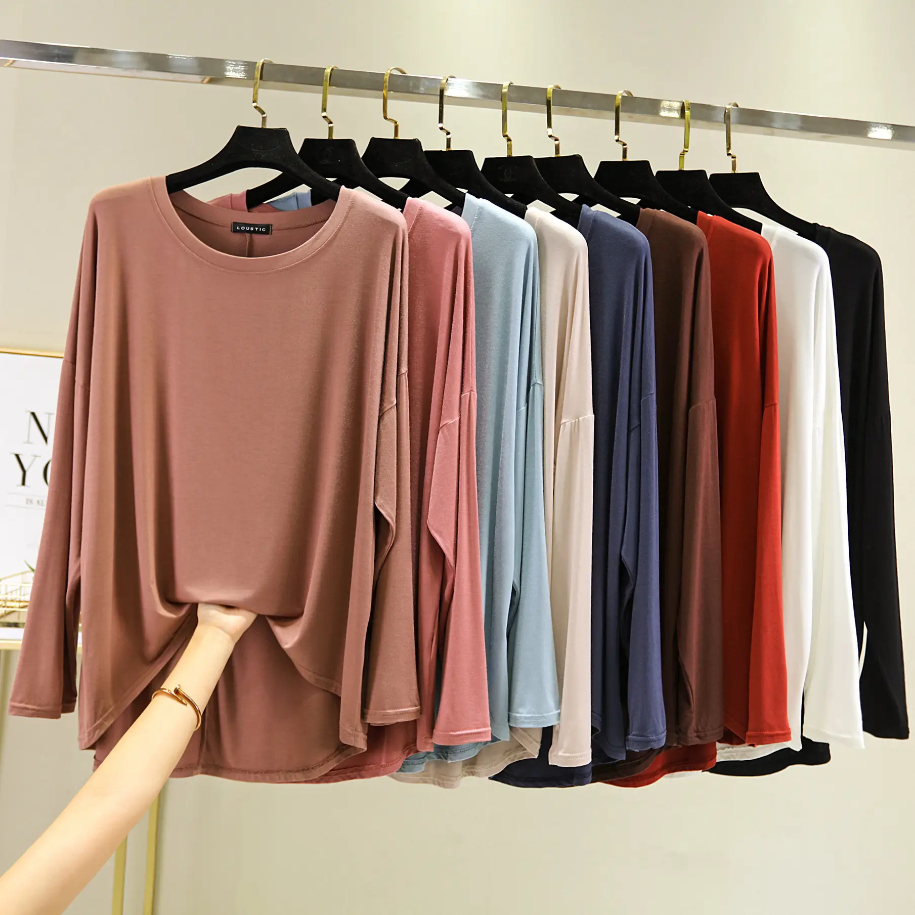 Women's Light Blue Long Sleeve T-Shirt Large - Image 10