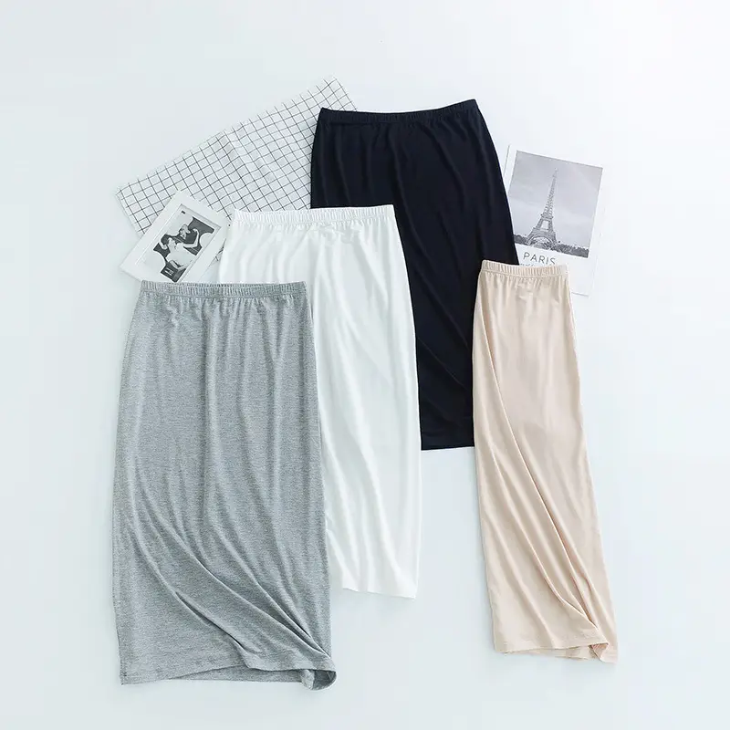 Women's Anti-See-Through Modal Skirt Grey Paris Theme - Image 9