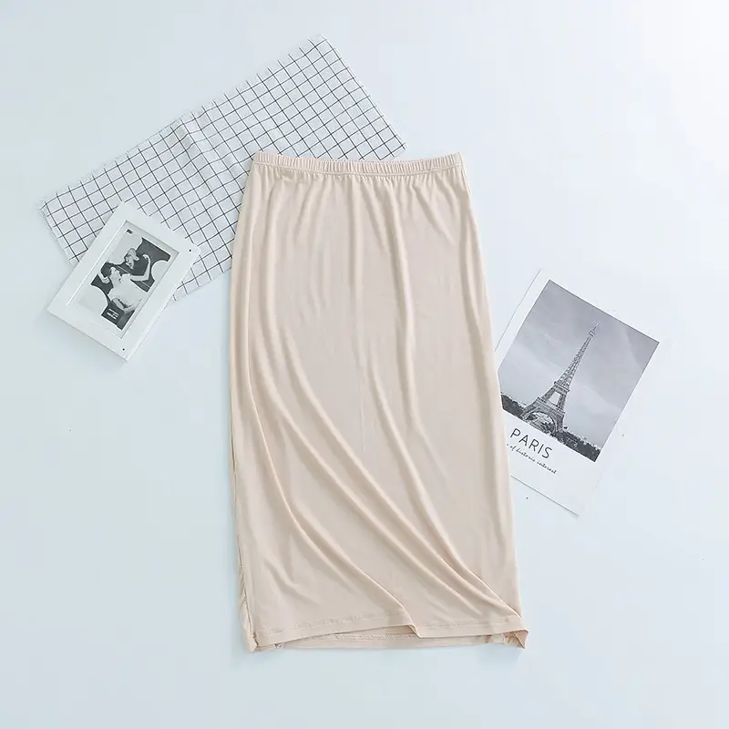 Women's Anti-See-Through Modal Skirt Grey Paris Theme - Image 3