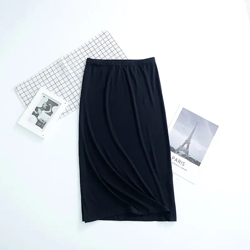Women's Anti-See-Through Modal Skirt Grey Paris Theme - Image 4