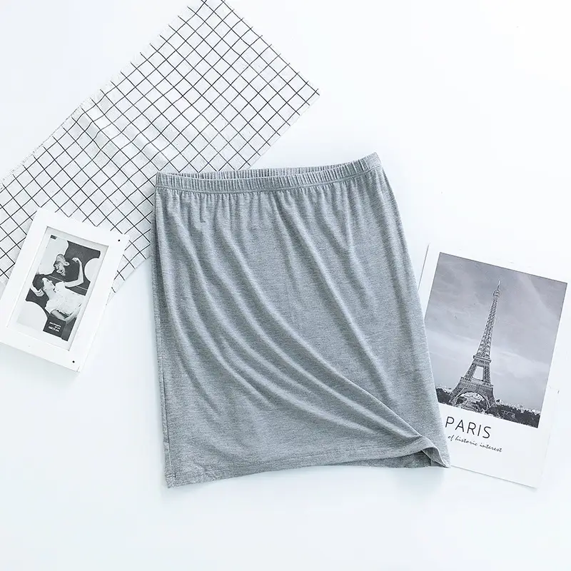 Women's Anti-See-Through Modal Skirt Grey Paris Theme - Image 6