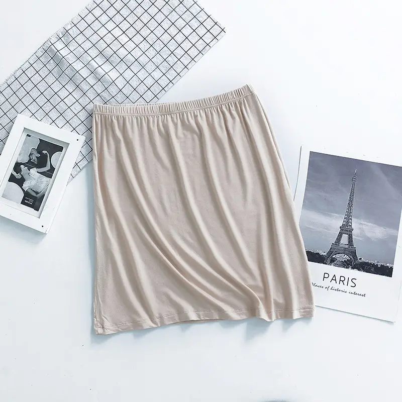 Women's Anti-See-Through Modal Skirt Grey Paris Theme - Image 7