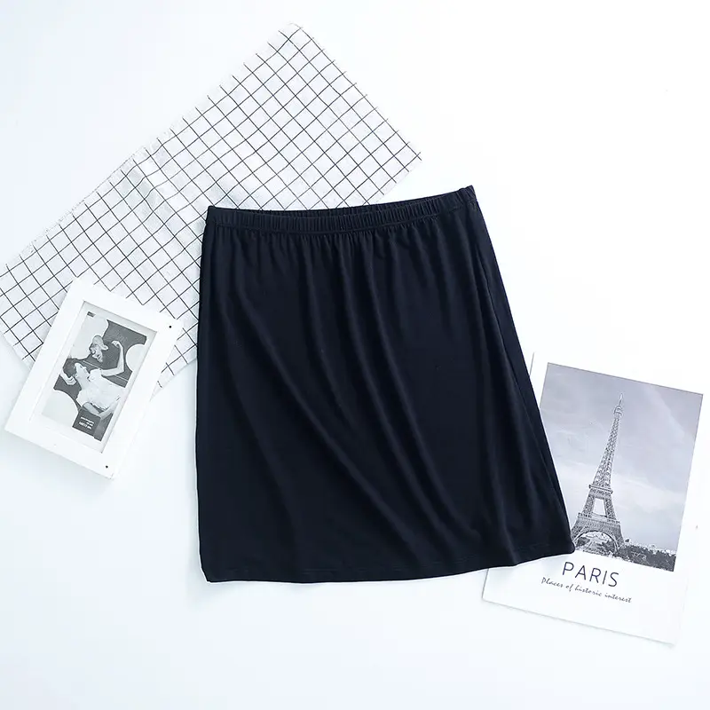 Women's Anti-See-Through Modal Skirt Grey Paris Theme - Image 8