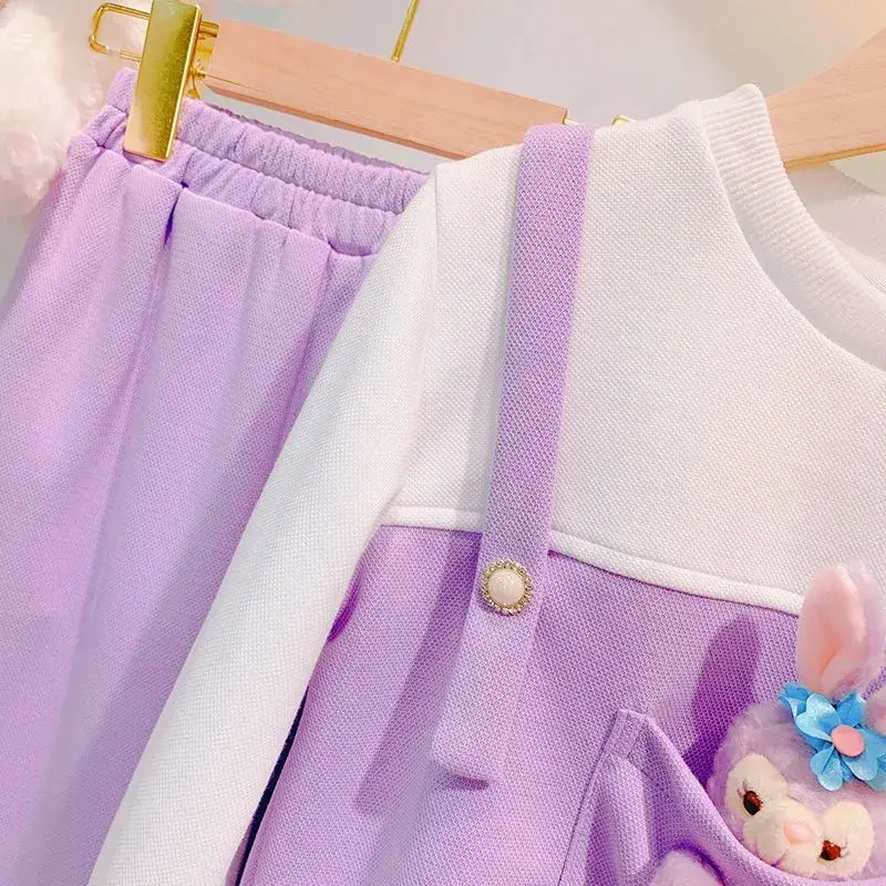 Girls' Purple Bunny Backpack Set Spring Clothing - Image 4