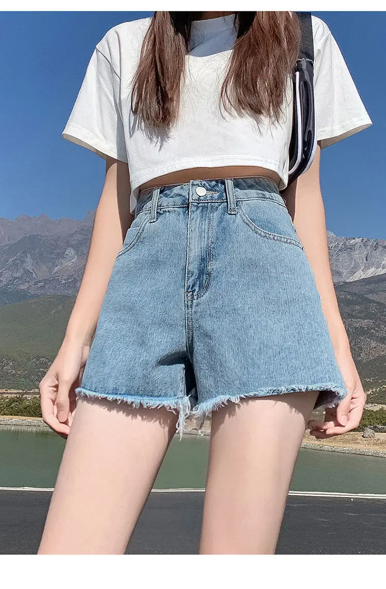 Women Denim Shorts High Waist Summer 2022 — feature 12