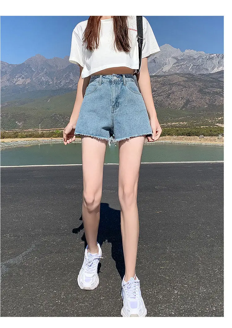 Women Denim Shorts High Waist Summer 2022 — feature 13