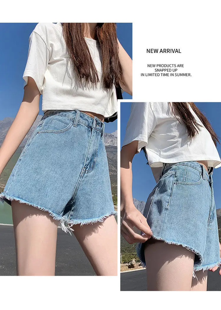 Women Denim Shorts High Waist Summer 2022 — feature 14