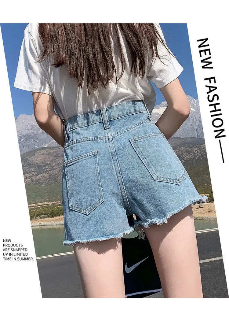 Women Denim Shorts High Waist Summer 2022 — feature 15
