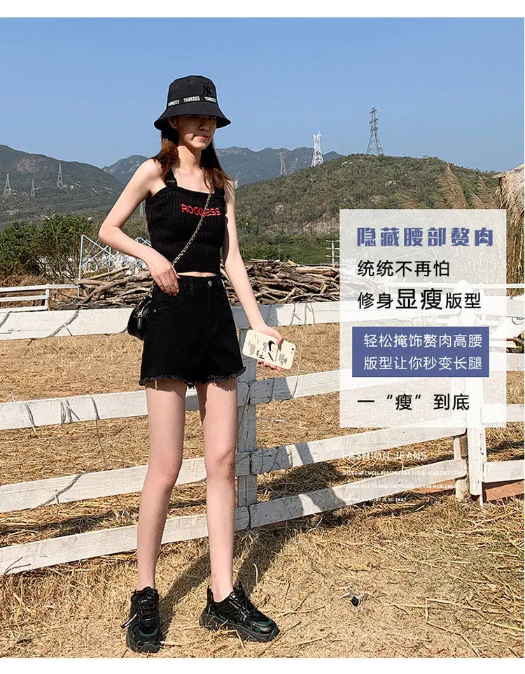 Women Denim Shorts High Waist Summer 2022 — feature 3