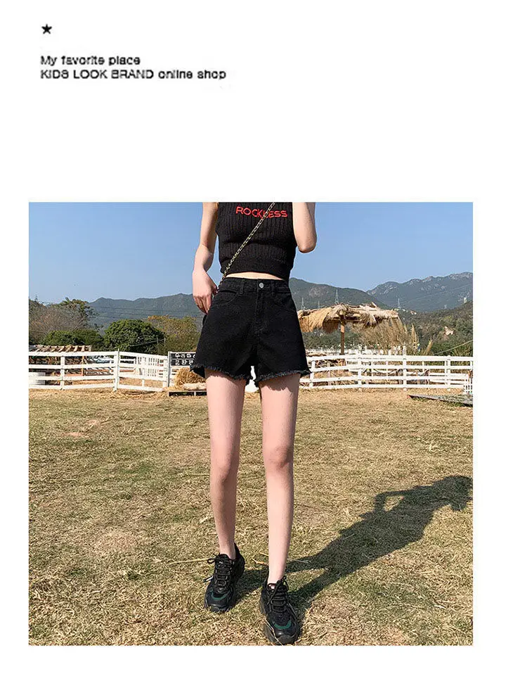 Women Denim Shorts High Waist Summer 2022 — feature 9