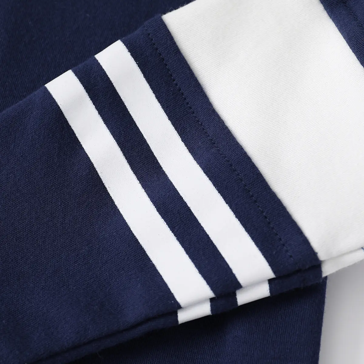2023 Spring Boys Navy Polo Shirt with White Stripes - Image 5