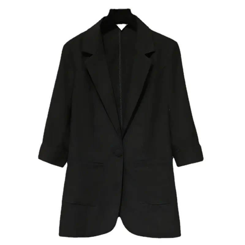 2022 Women Black Korean Style Slimming Suit Jacket - Image 7