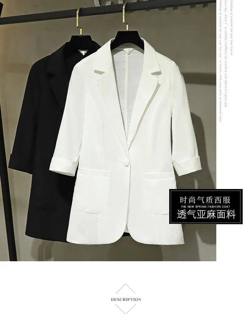 2022 Women Black Korean Style Slimming Suit Jacket — feature 1