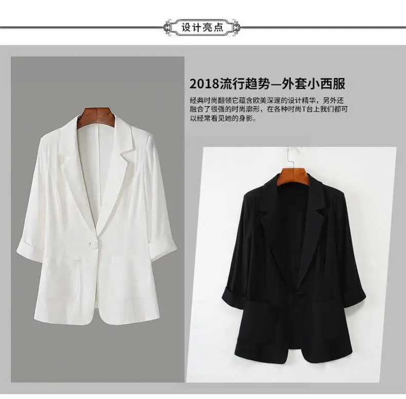 2022 Women Black Korean Style Slimming Suit Jacket — feature 5