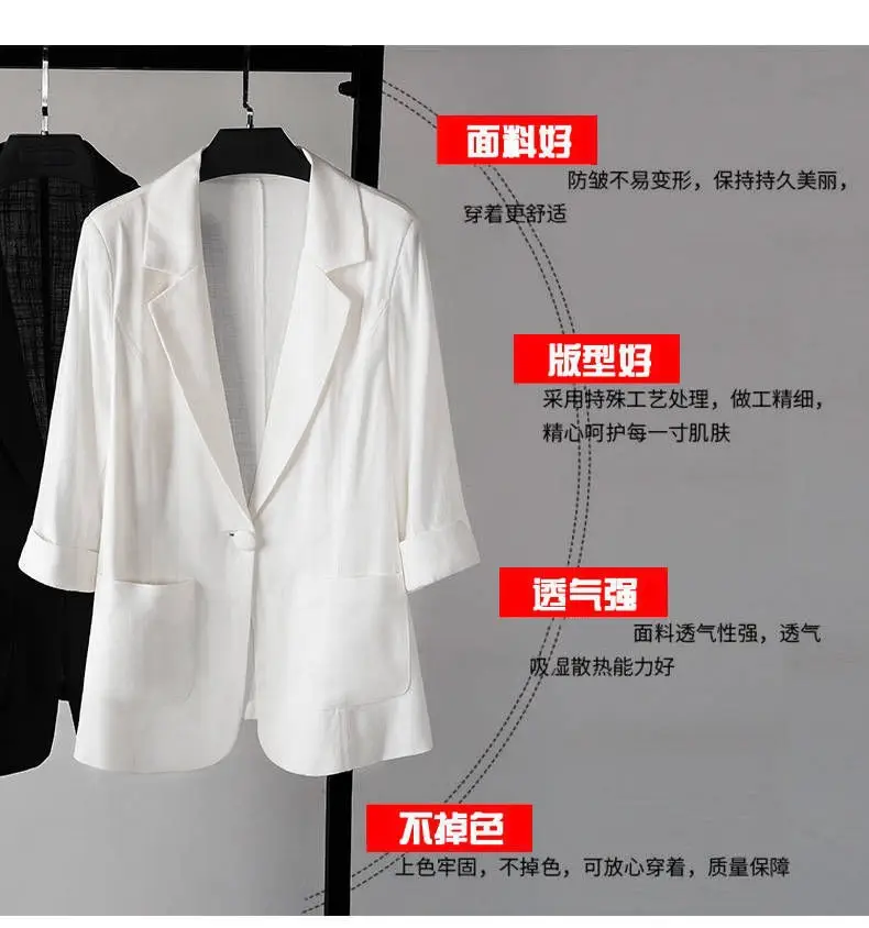 2022 Women Black Korean Style Slimming Suit Jacket — feature 7