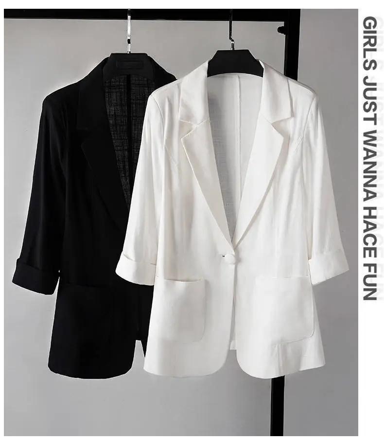 2022 Women Black Korean Style Slimming Suit Jacket — feature 9