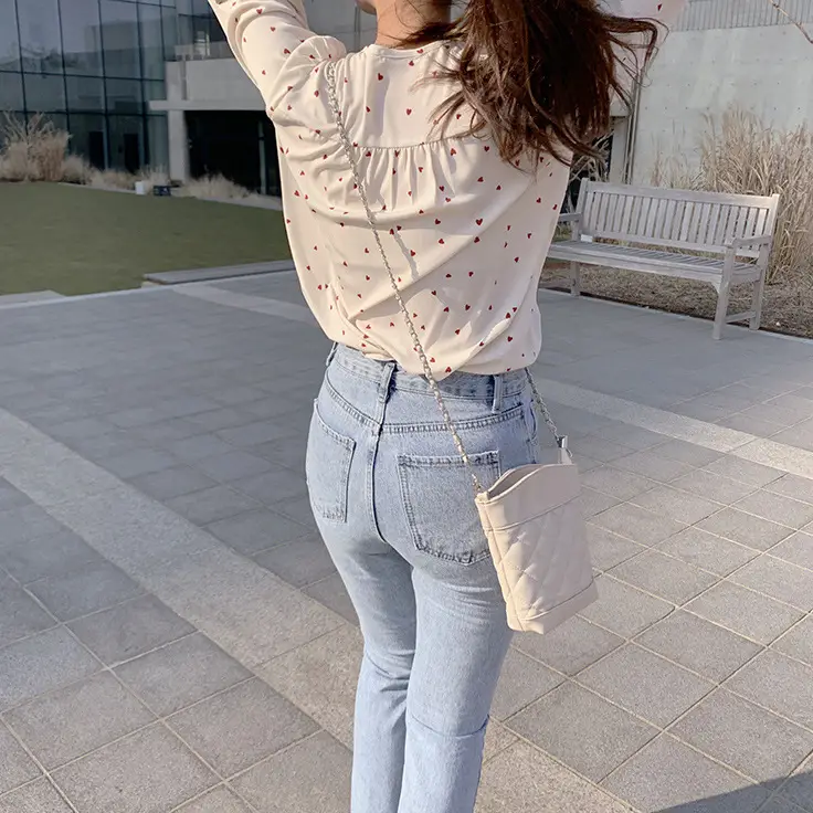 Fairy-Like Chiffon Top with Long Sleeve & Slim Fit for Women