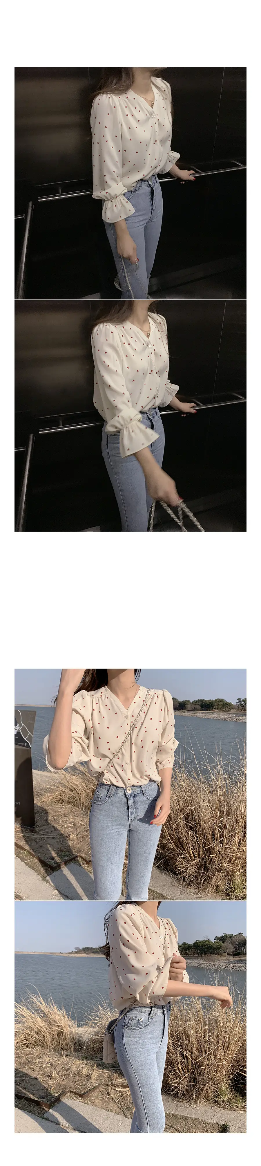 Fairy-Like Chiffon Top with Long Sleeve & Slim Fit for Women — feature 3