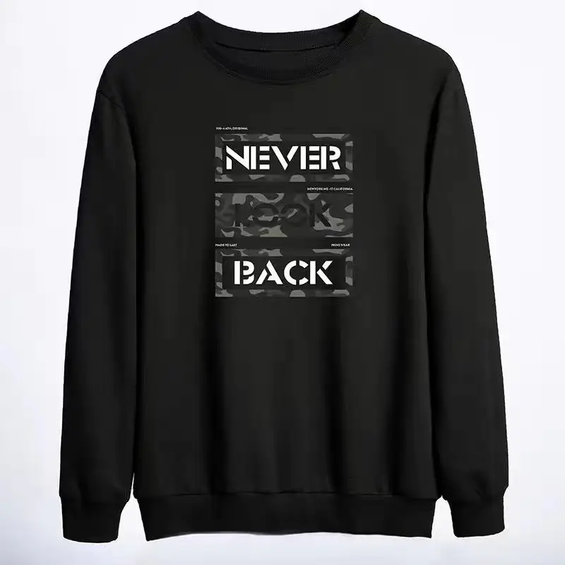 Men Black Dream Graphic Sweatshirt Plus Size