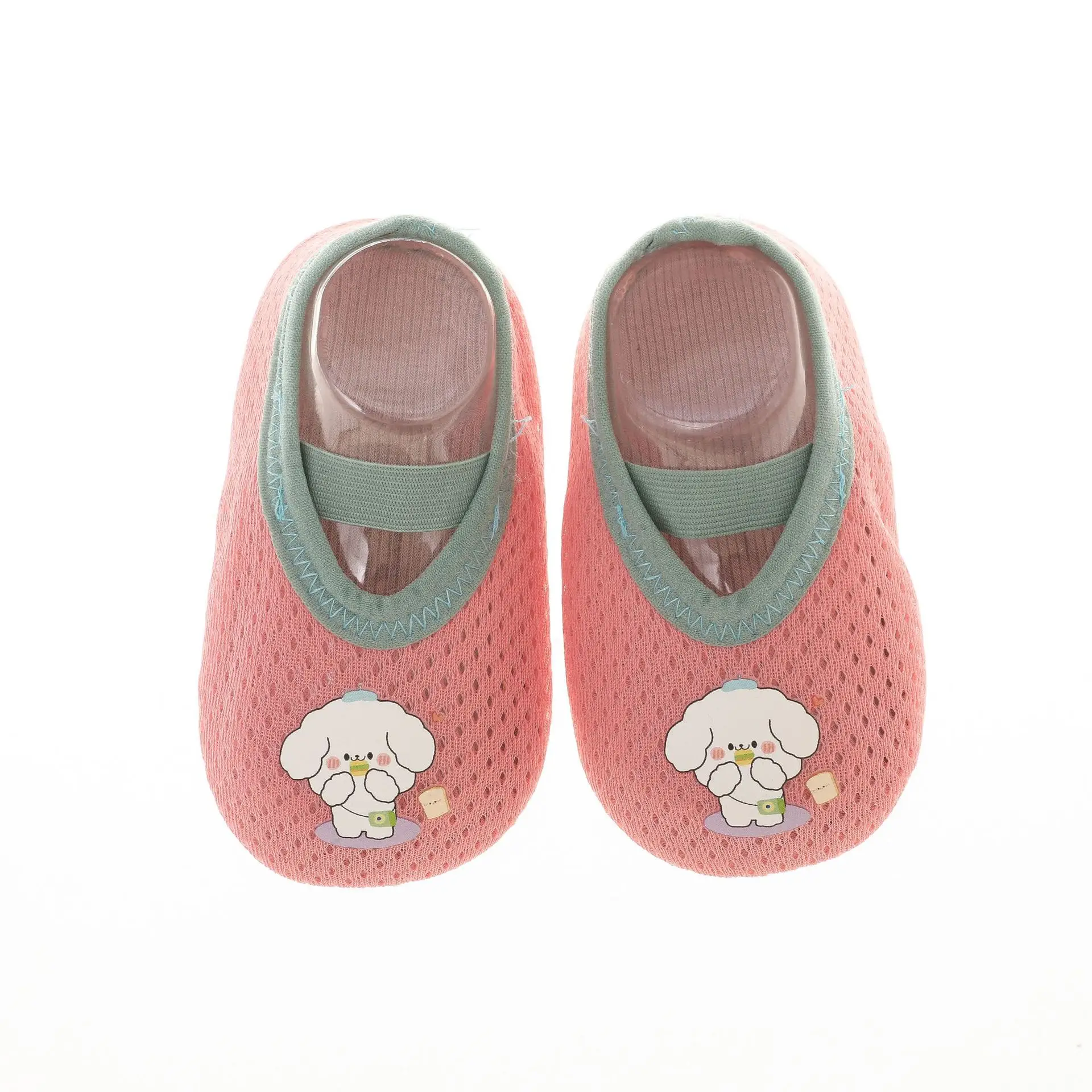 Pink Mesh Baby Floor Socks for Toddler Shoes