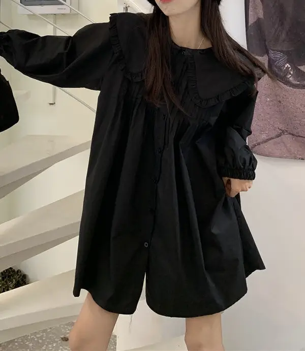 Women's White French Style Long Sleeve Dress 2022 — feature 14